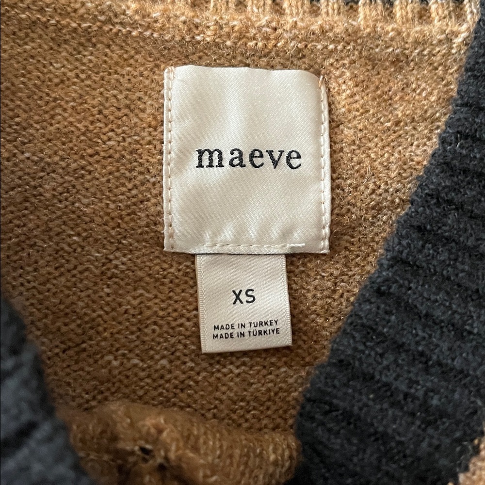 Maeve Tan and Black Knit Vest xs - Picture 5 of 7